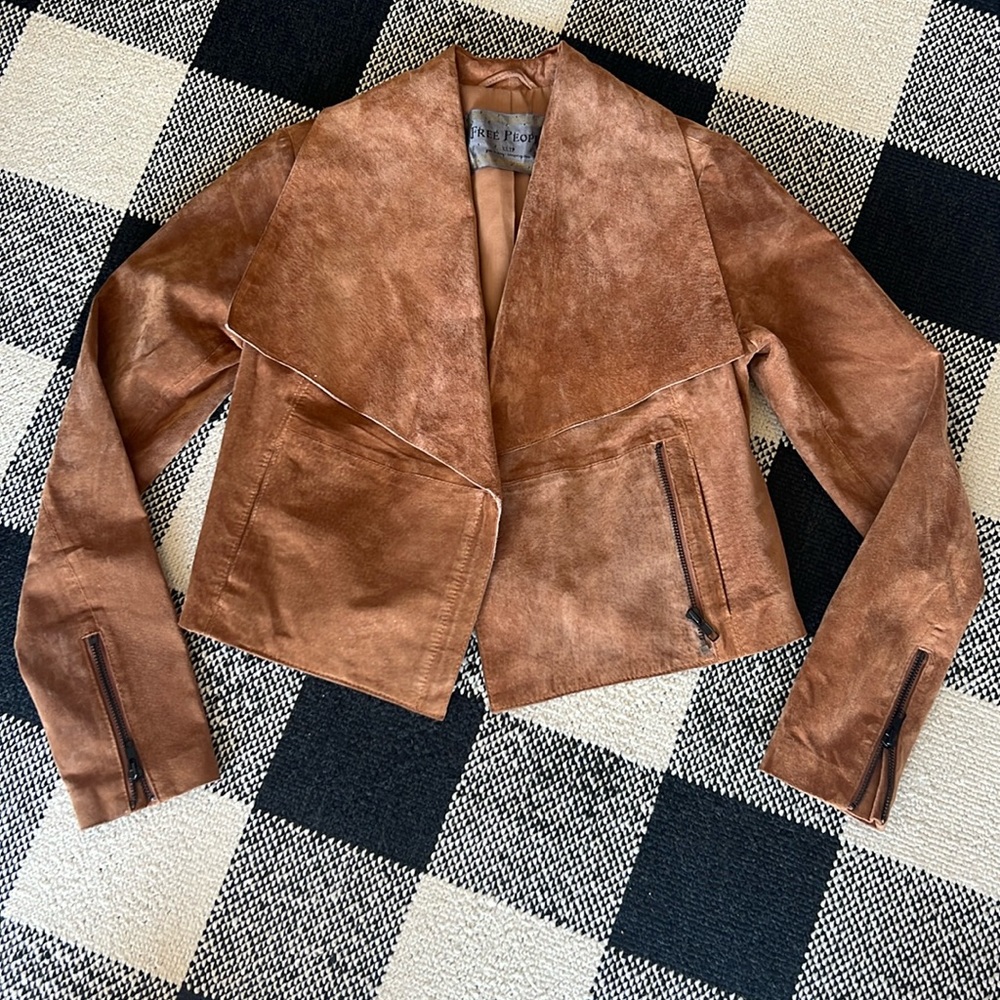 Free People Brown Bomber Jacket